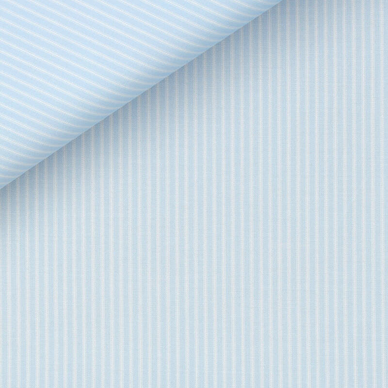 Twill Rayé Bleu