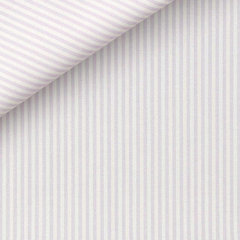 Twill Rayé Parme (repassage facile)