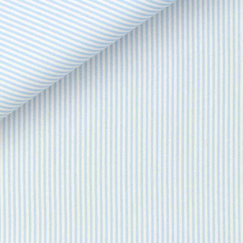 Twill Rayé Bleu