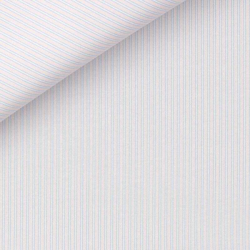 Twill Rayé Rose (repassage facile)