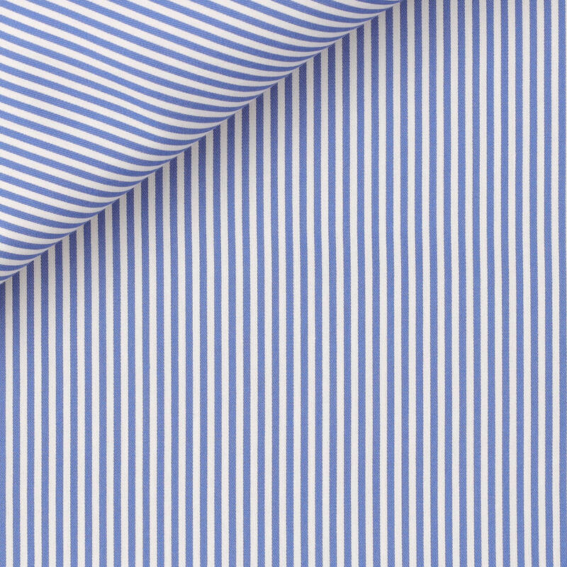Twill Rayé Bleu