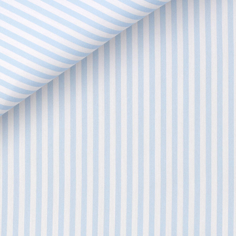Twill Rayé Bleu