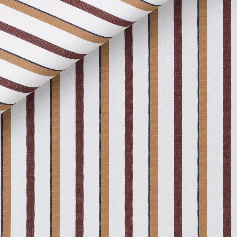 Popeline Carreaux Marron