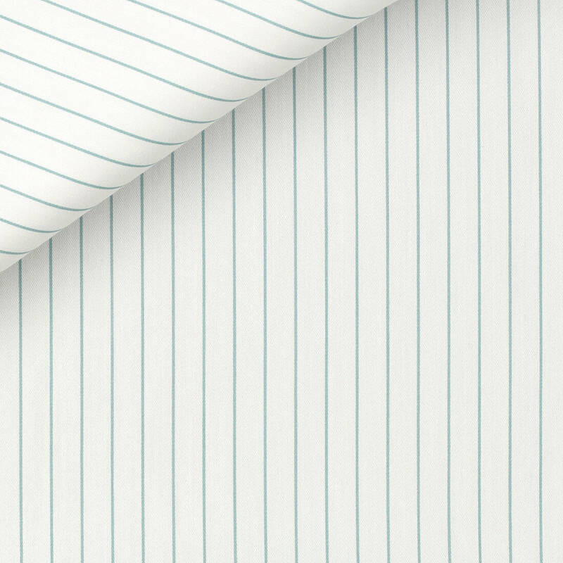 Twill Rayé Turquoise