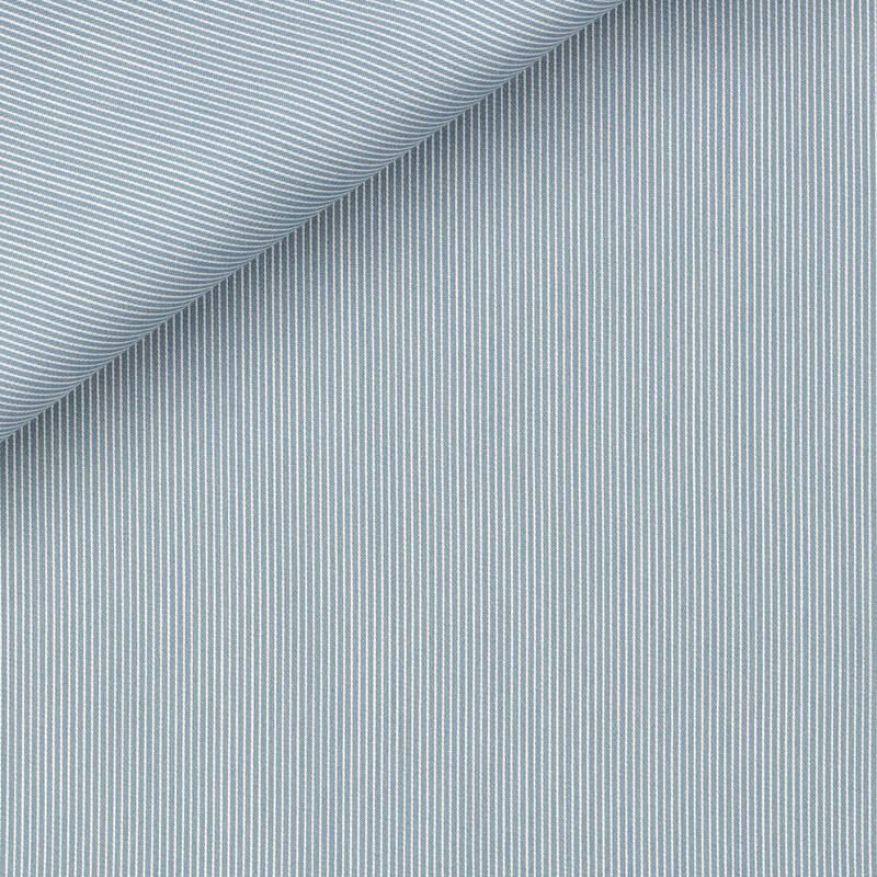 Twill Rayé Bleu