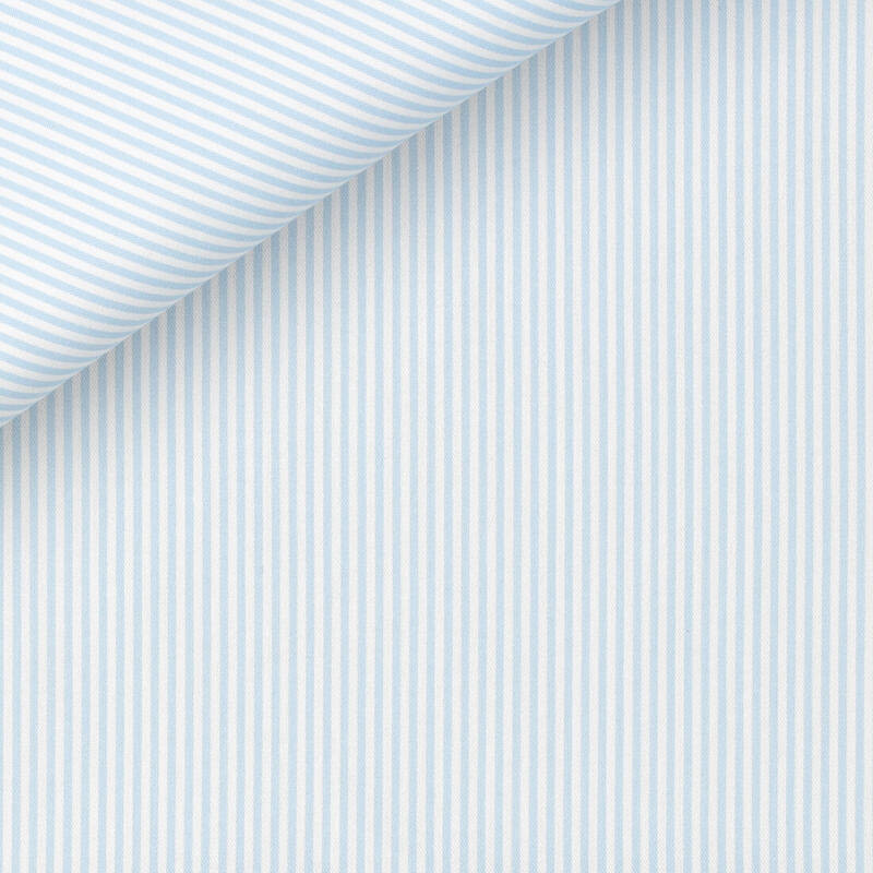 Twill Rayé Bleu