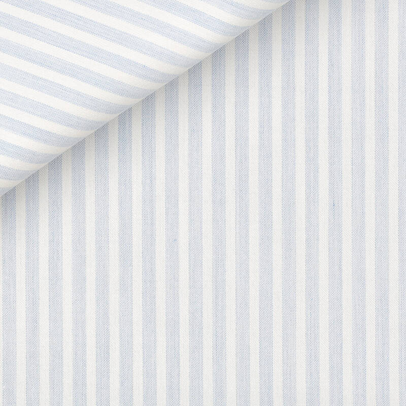 Twill Rayé Bleu