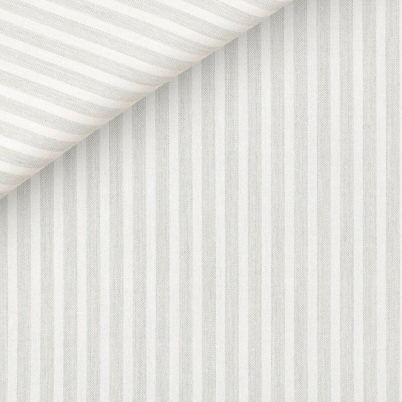 Twill Rayé Gris