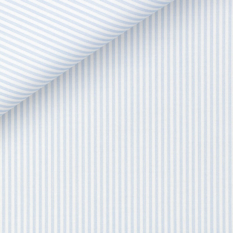 Twill Rayé Bleu