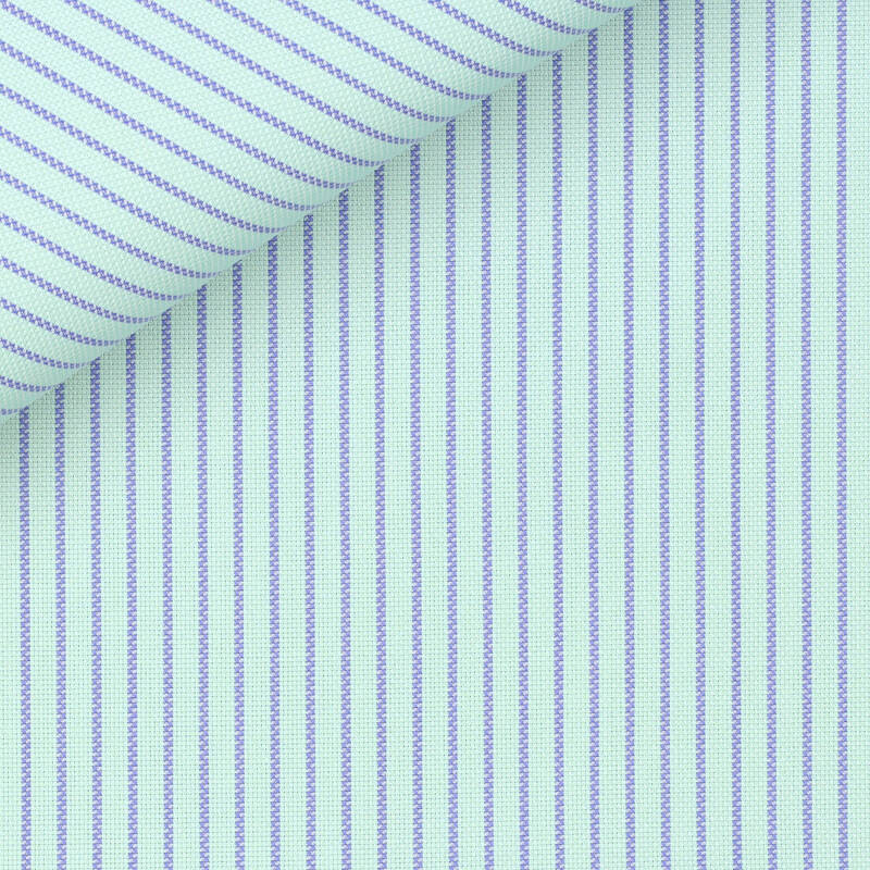 Oxford Rayé Bleu Vert