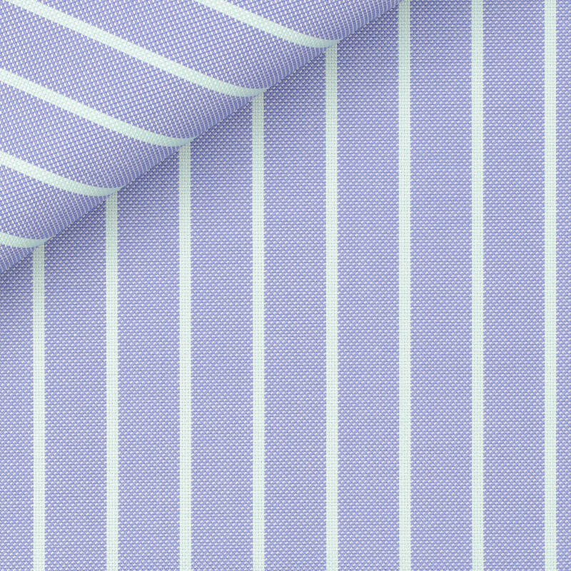 Oxford Rayé Bleu Vert