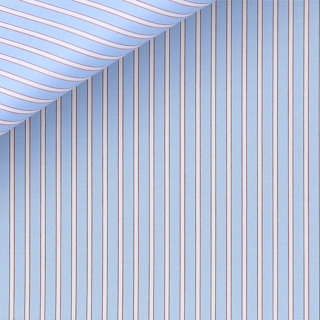 Popeline Rayé Rouge