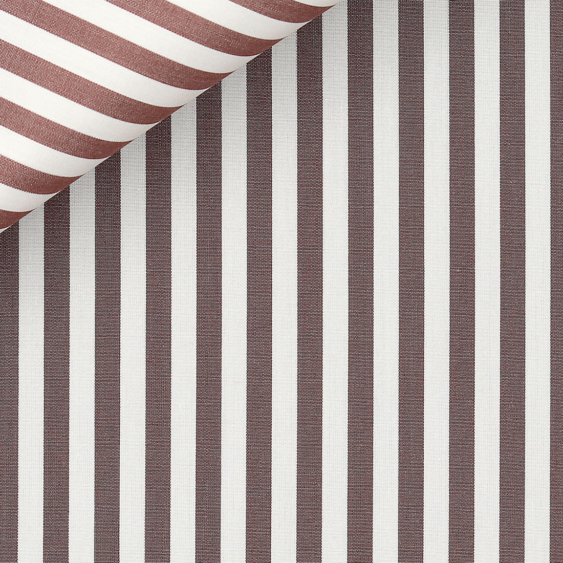 Popeline Rayé Marron