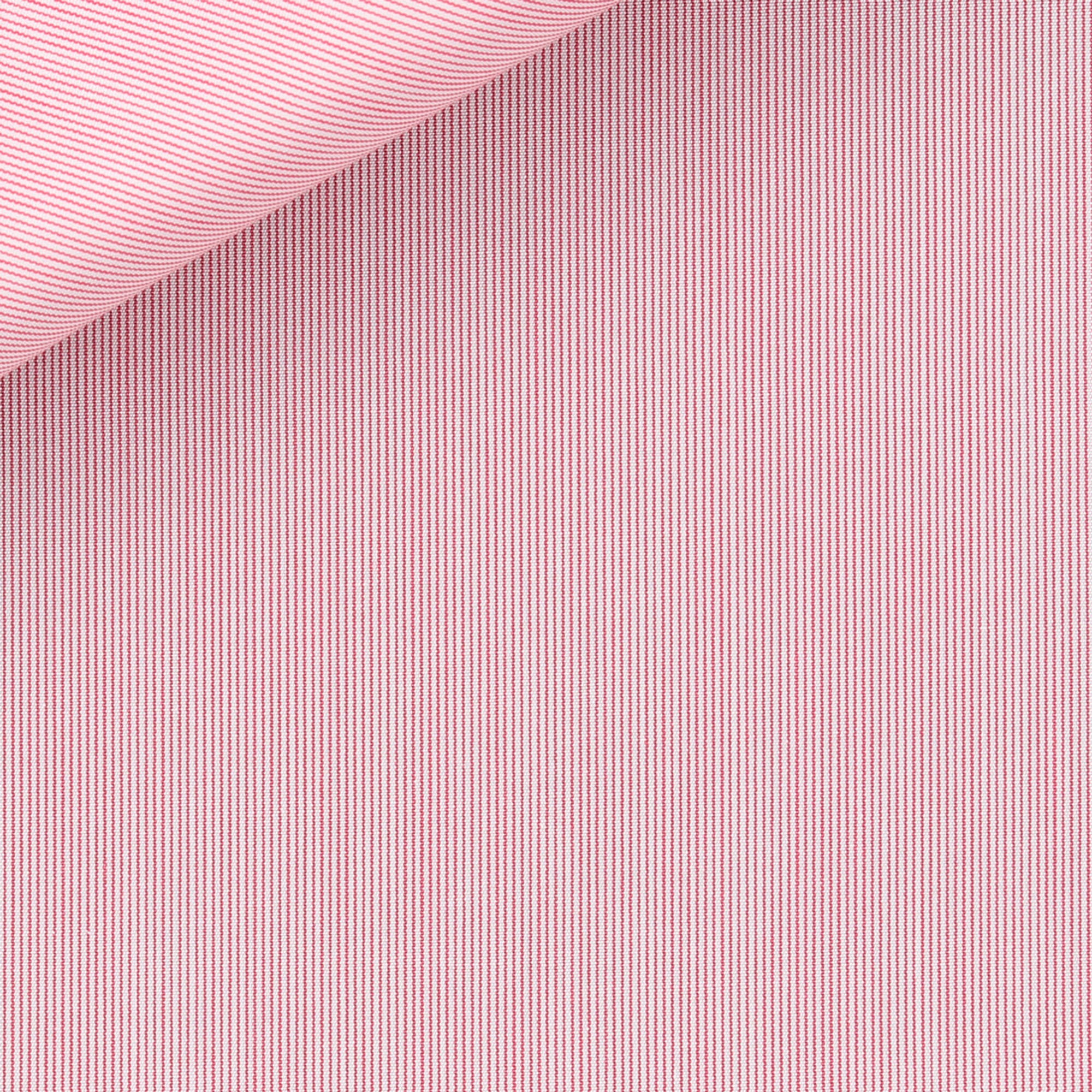 Popeline Rayé Rouge