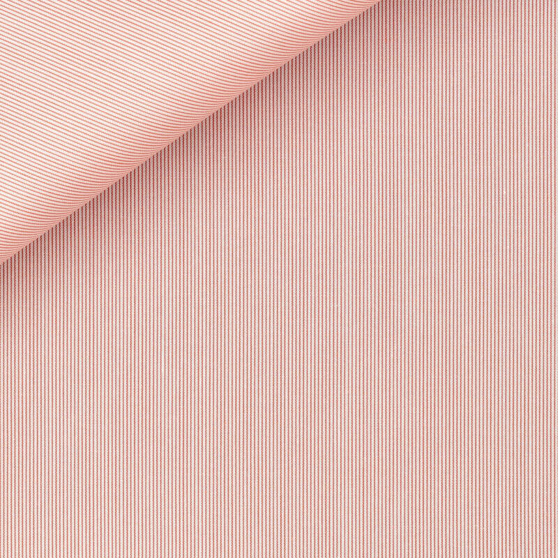 Popeline Rayé Orange