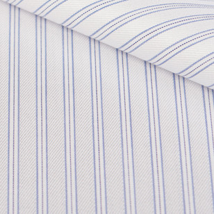 Twill Rayé Bleu