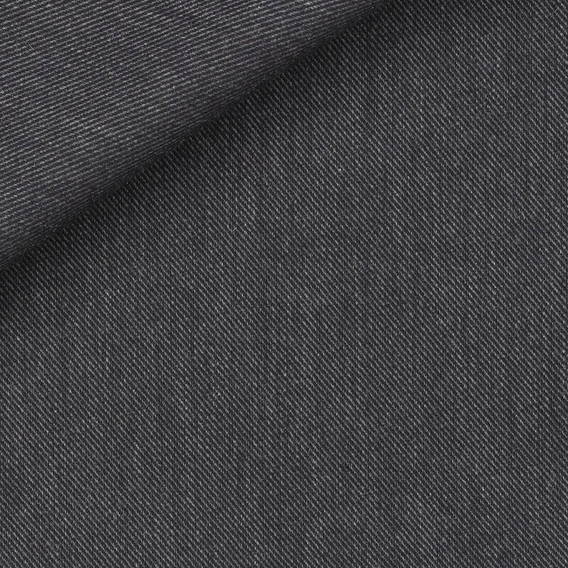 Twill Uni Gris Noir
