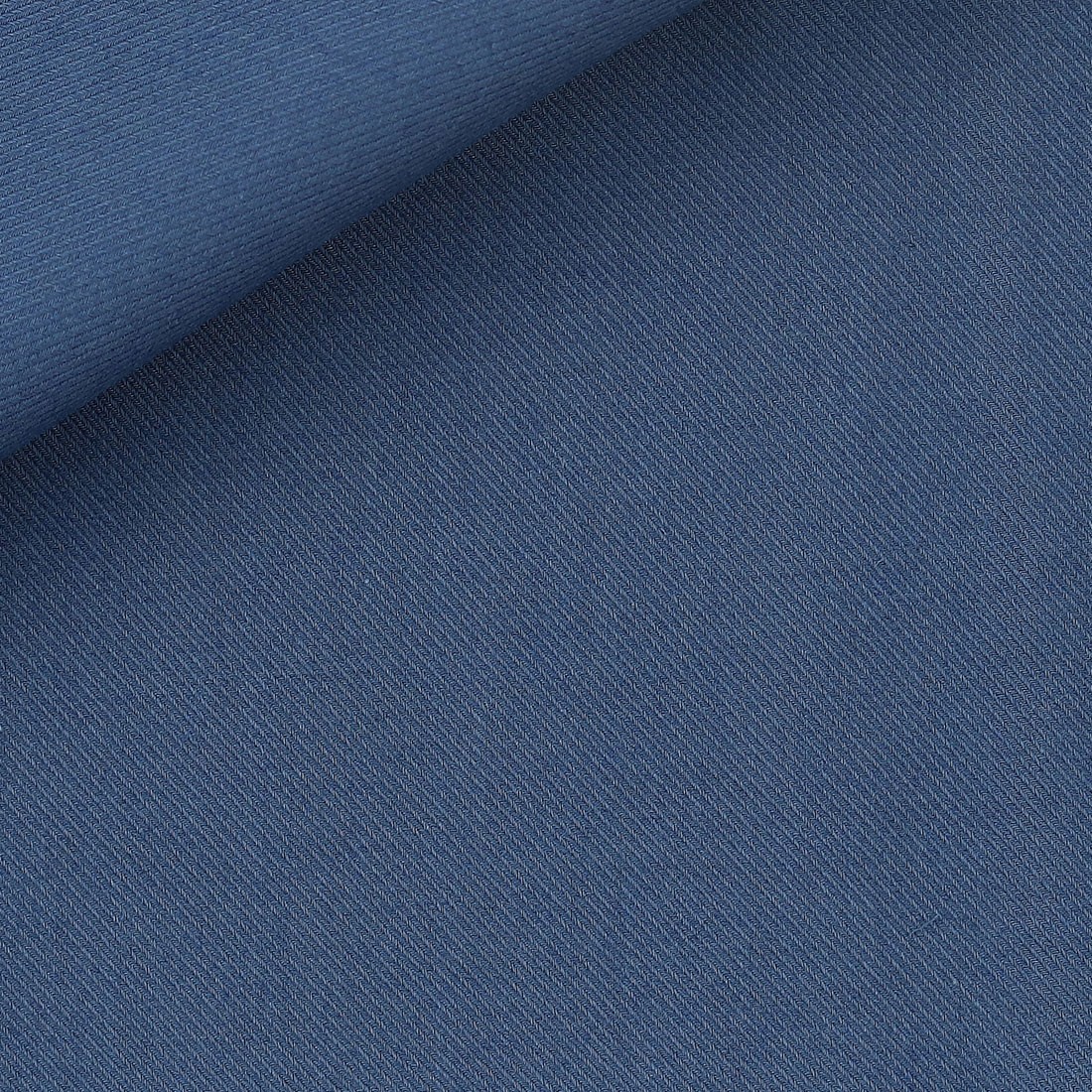 Twill Cachemire Uni Bleu