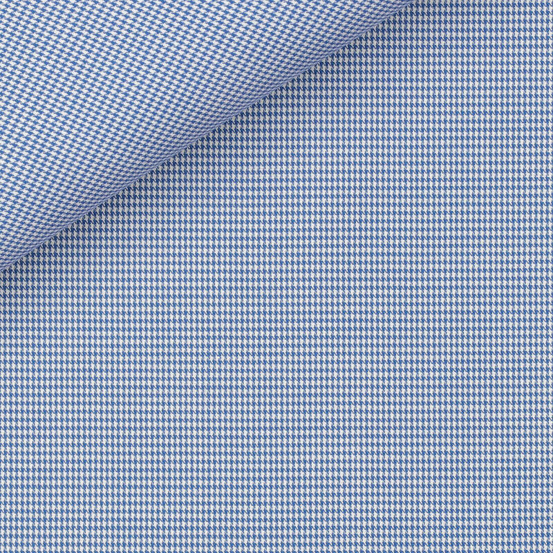 Twill Pied de Poule Bleu