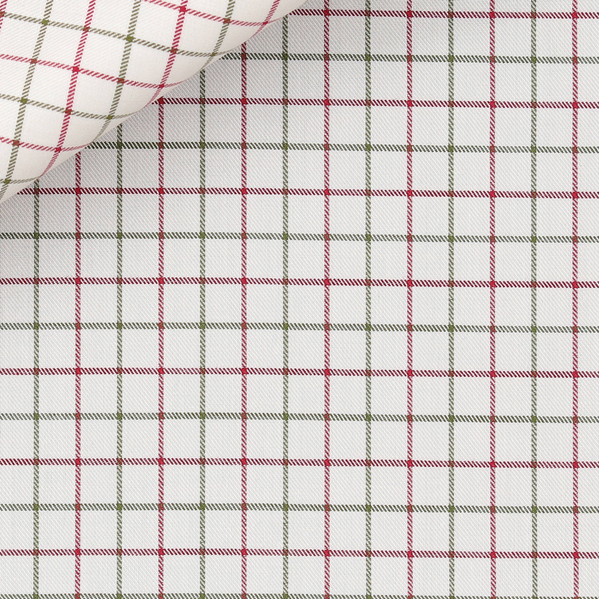 Twill Carreaux Rouge Vert
