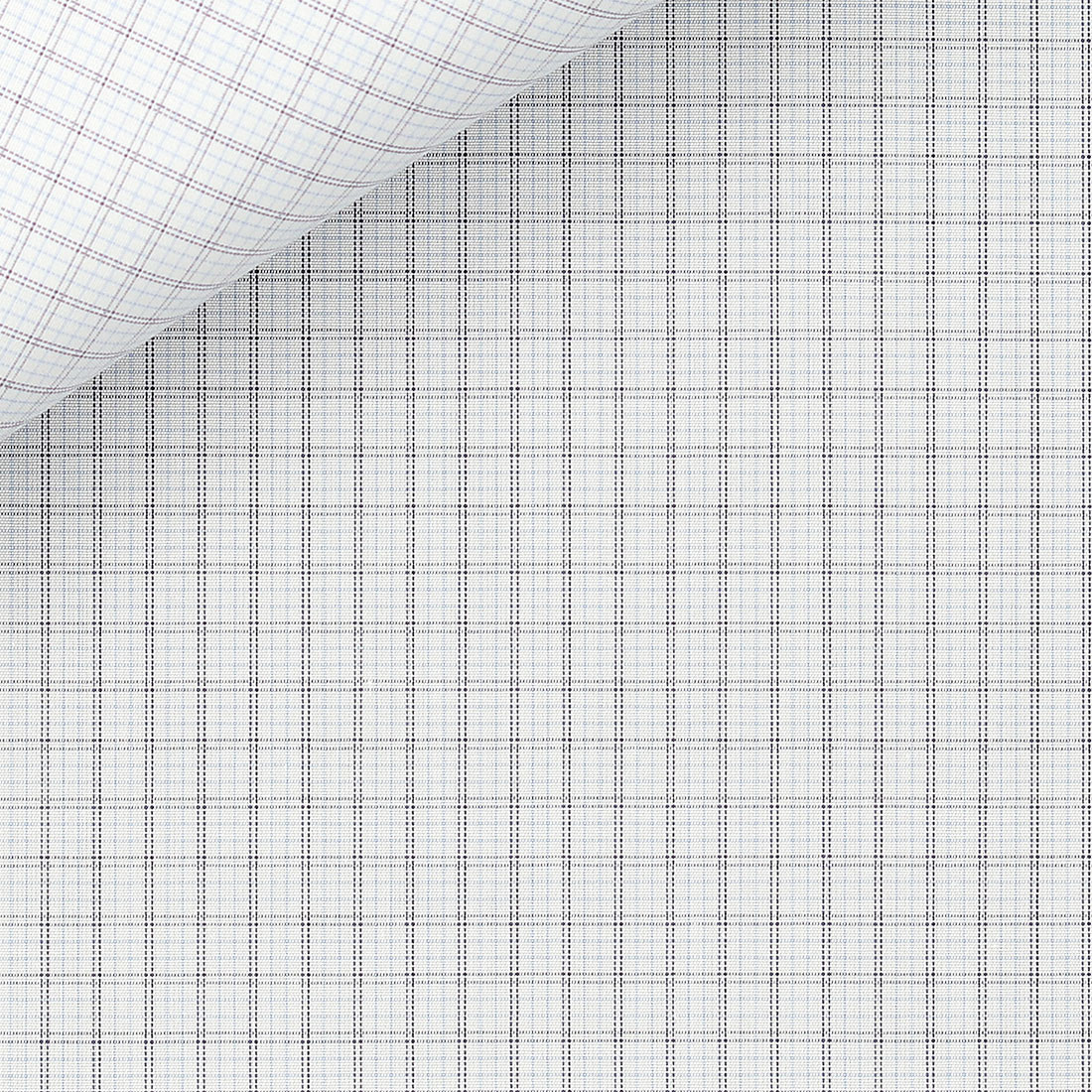 Popeline Carreaux Bleu