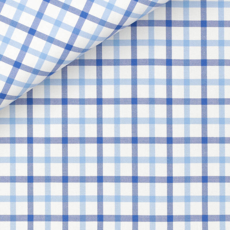 Twill Carreaux Bleu