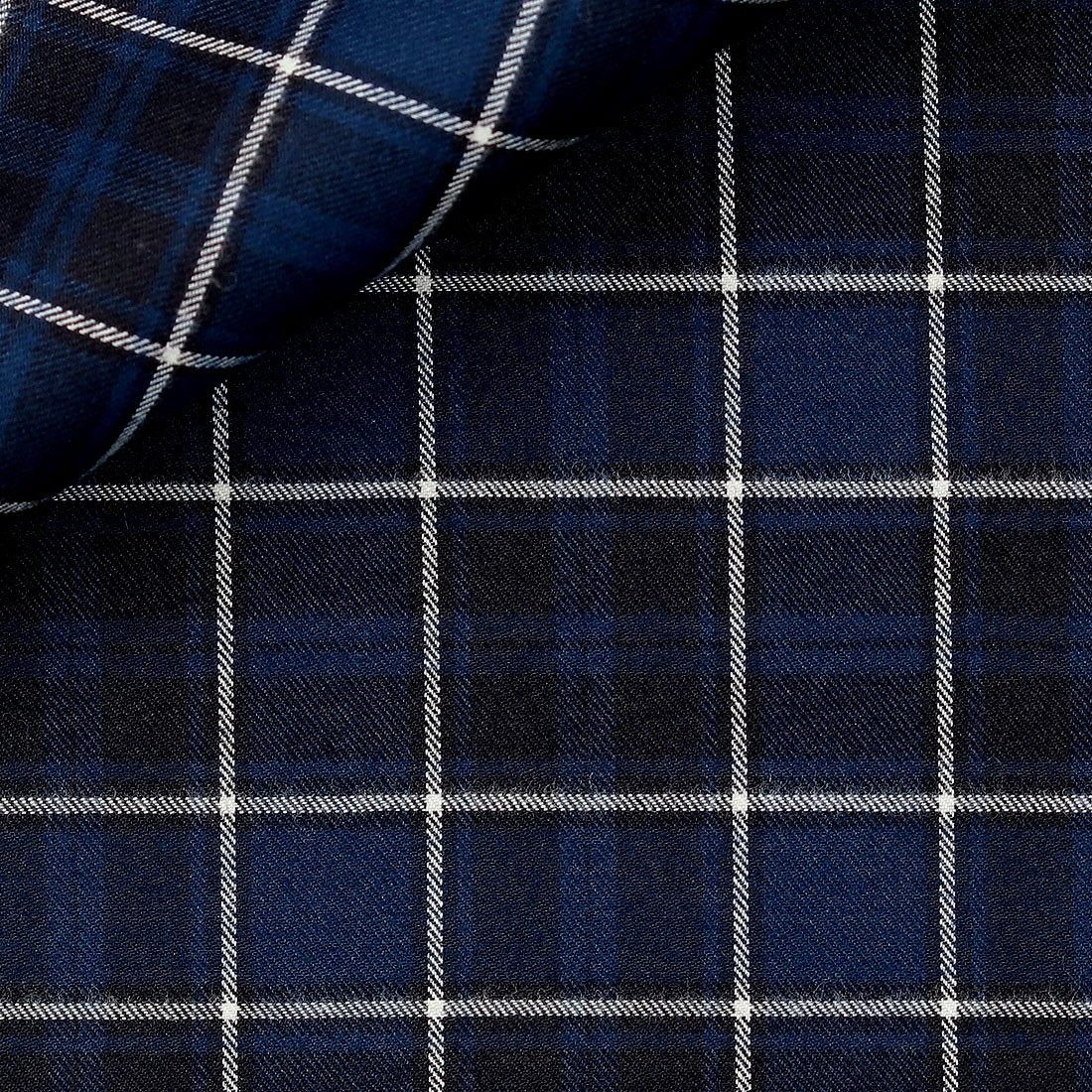 Flanelle Carreaux Bleu