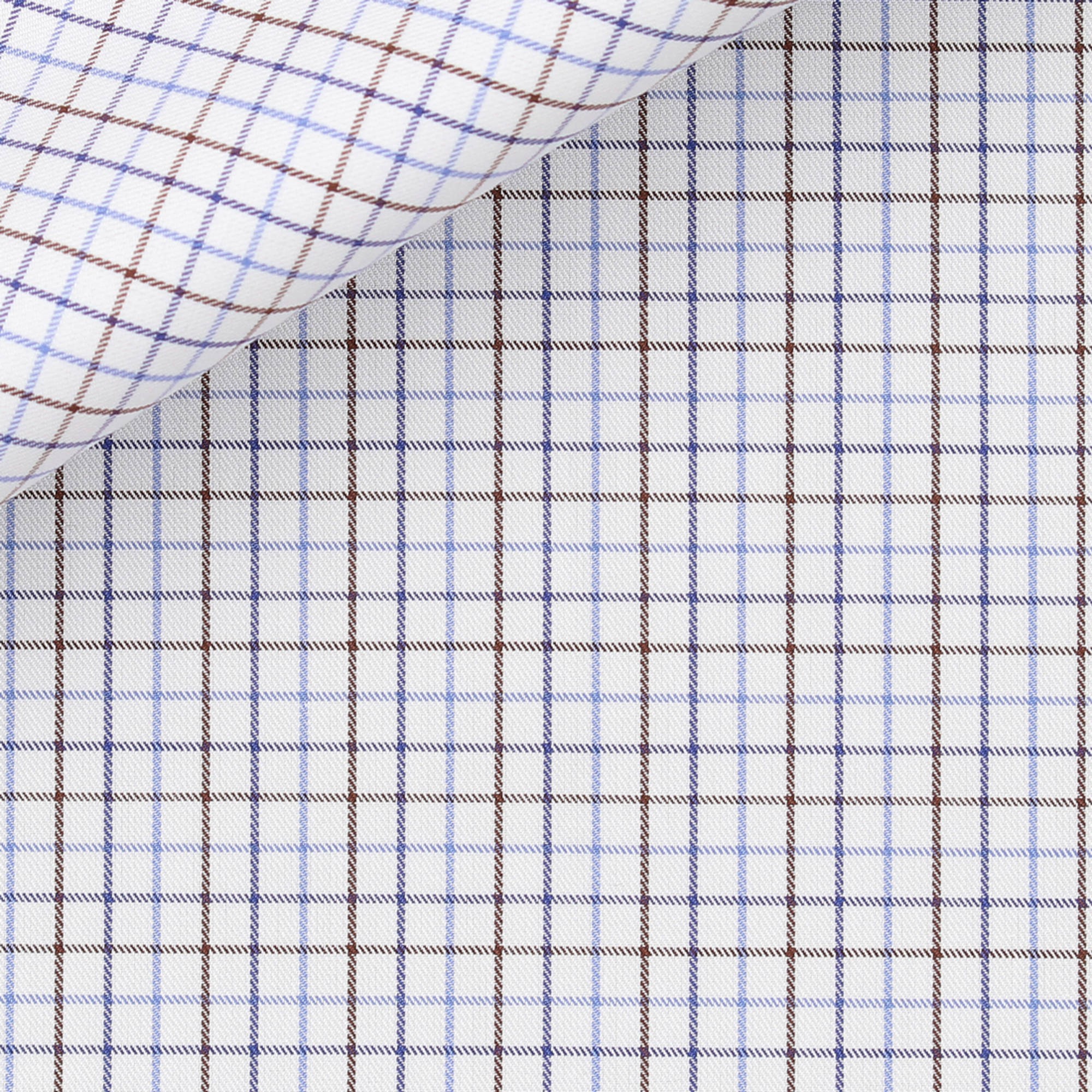 Twill Carreaux Marron