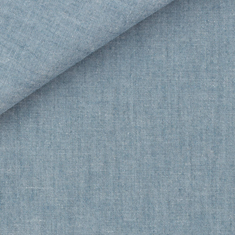 Chambray Lin Uni Bleu