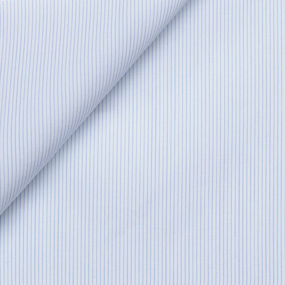 Popeline Rayé Bleu