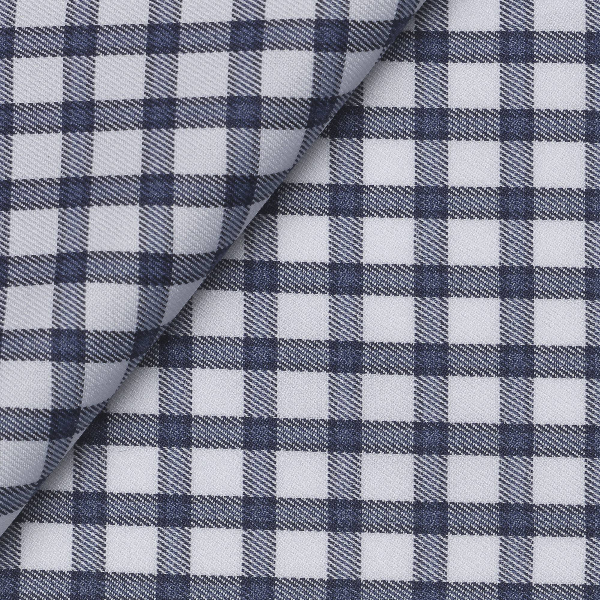 Twill Carreaux Bleu