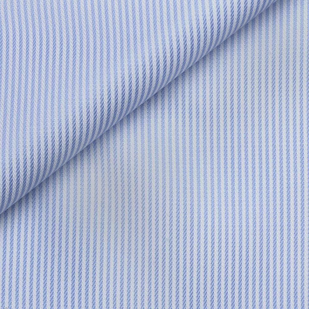 Twill Rayé Bleu