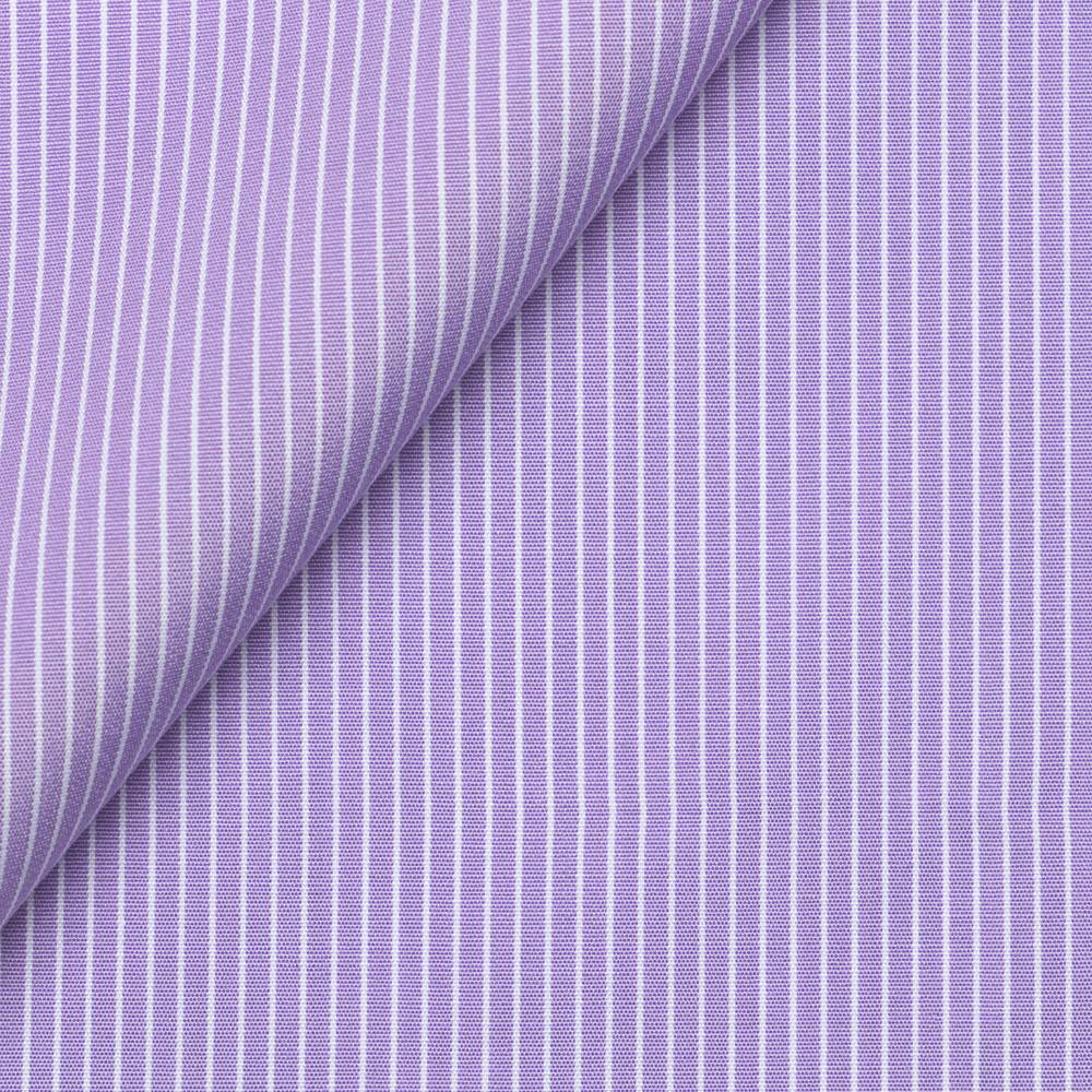 Popeline Rayé Violet