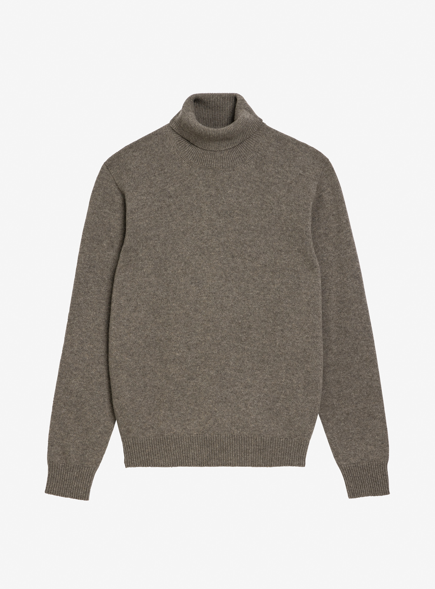 Pull Col Roulé Taupe