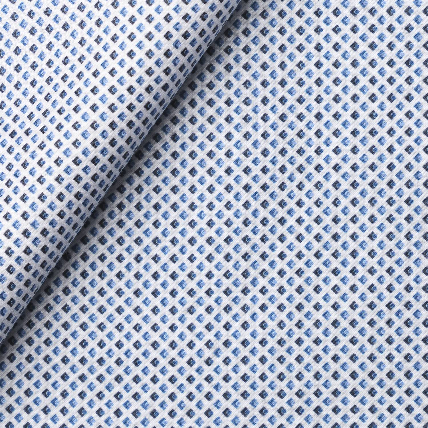 Popeline Motif Bleu