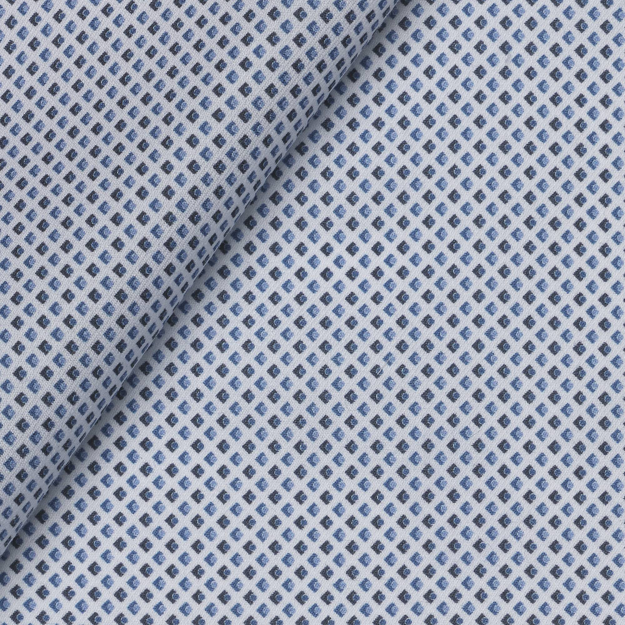 Popeline Motif Bleu