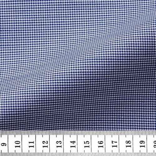 Oxford Pied de poule Bleu