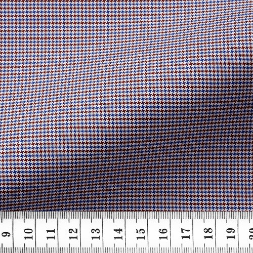 Oxford Pied de poule Bleu Rouge