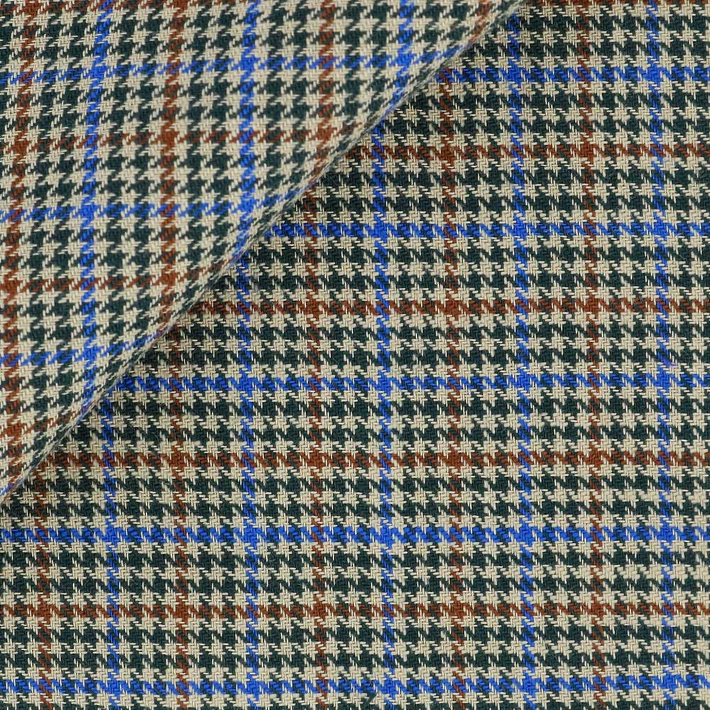 Chambray Carreaux Marron Bleu