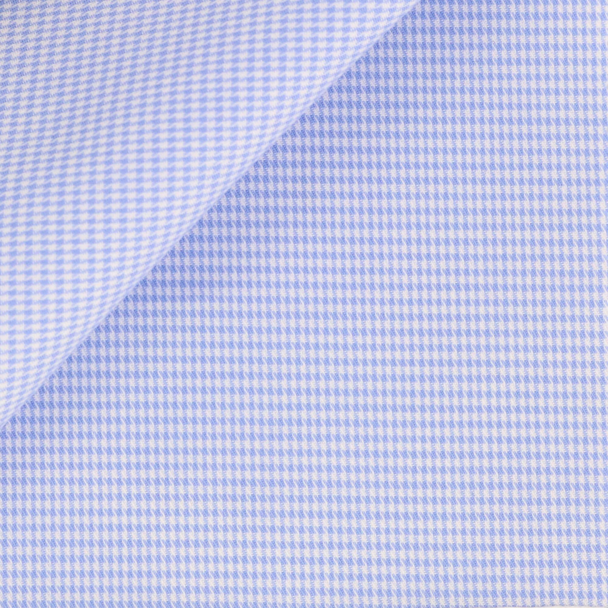 Twill Pied de Poule Bleu