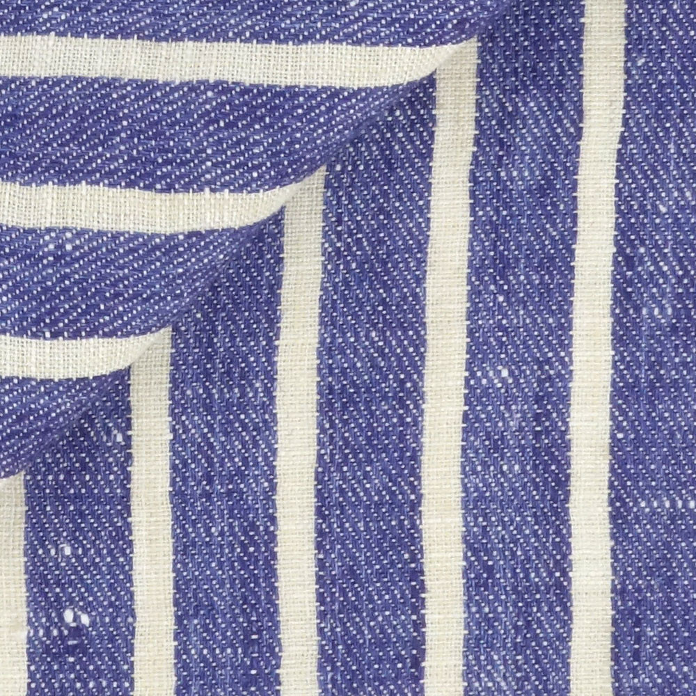 Twill Rayé Bleu