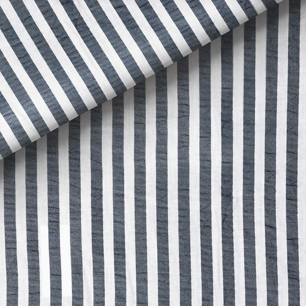 Seersucker Uni Gris