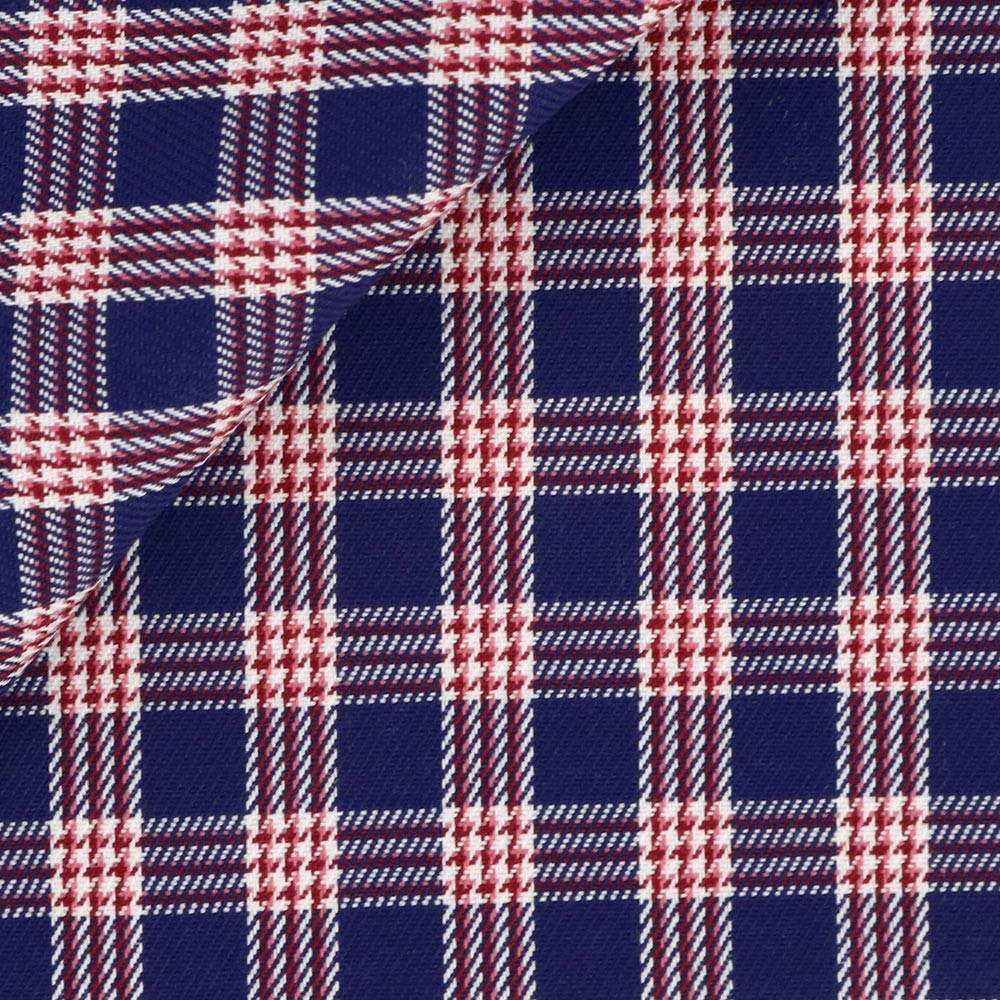 Twill Carreaux Bleu Rouge
