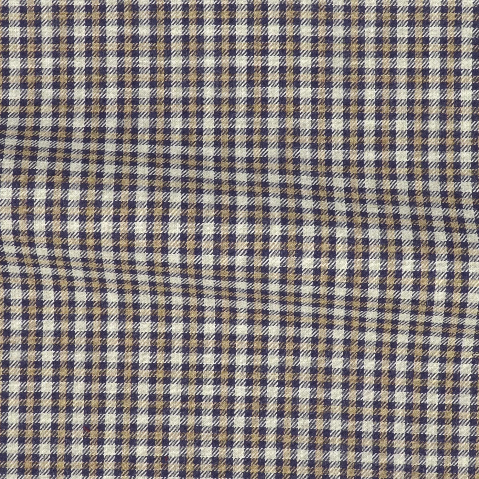 Twill Carreaux Bleu Gris