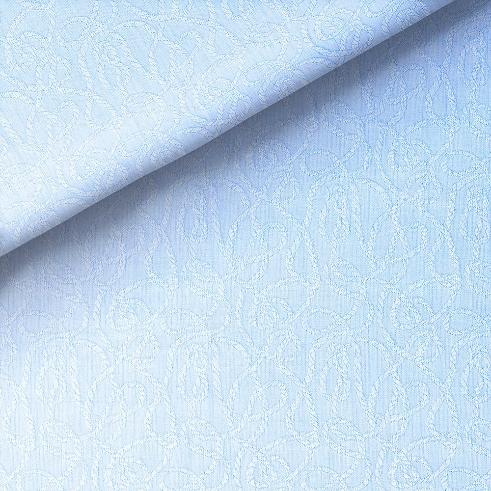 Popeline Motif Bleu