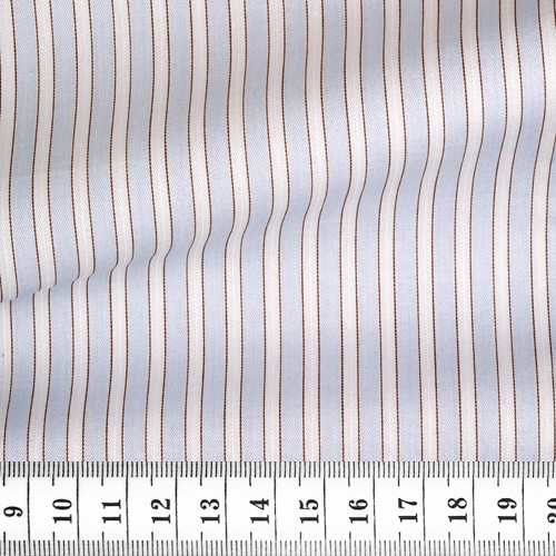 Twill Rayé Bleu Noir