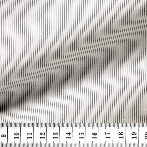 Popeline Rayé Gris Noir