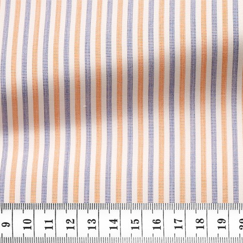 Fil à Fil Rayé Bleu Orange