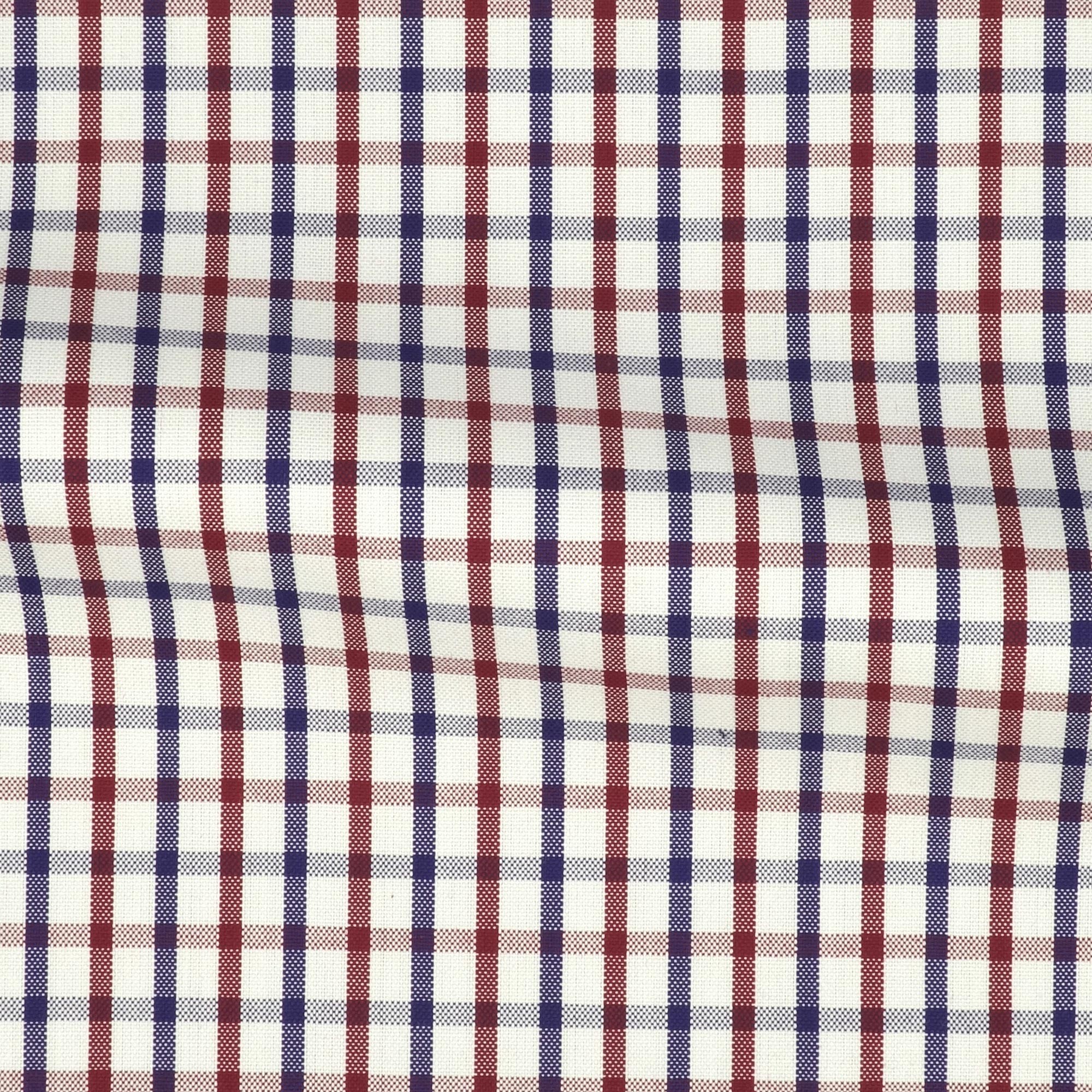 Oxford Carreaux Bleu Rouge