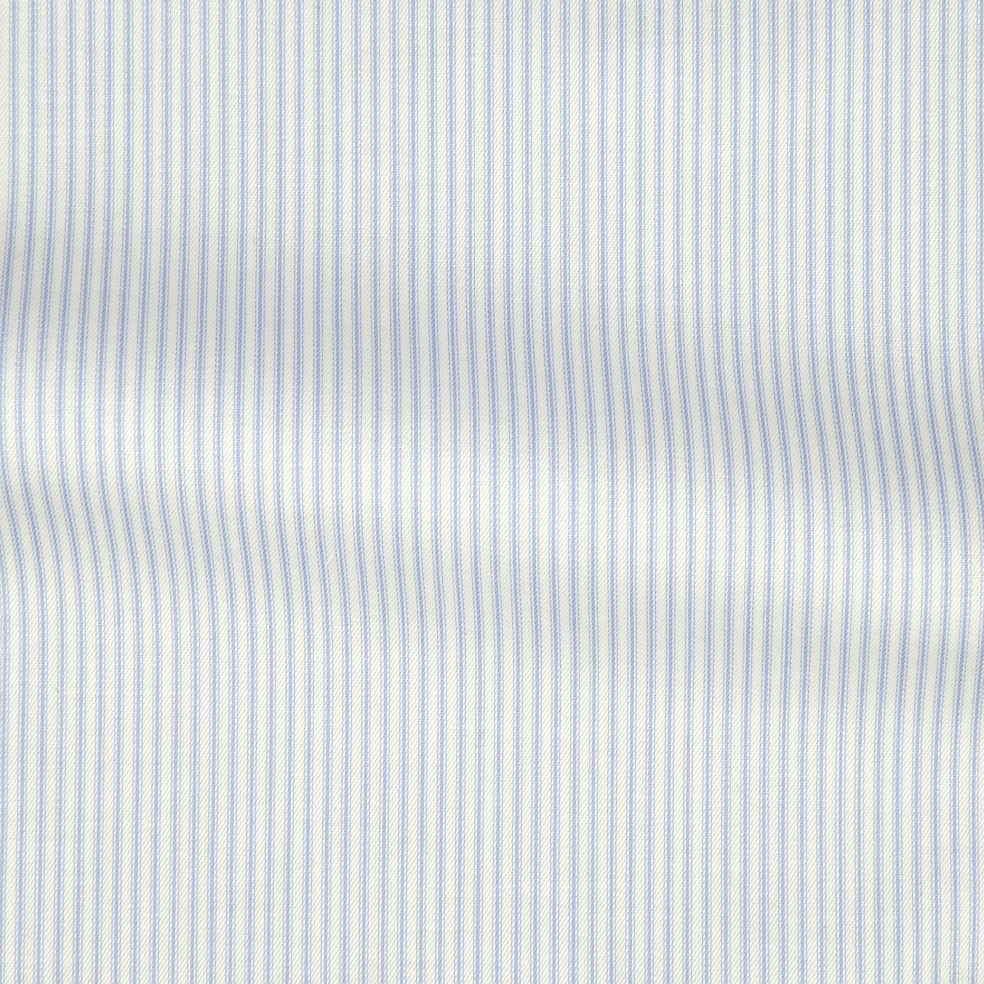 Twill Rayé Bleu